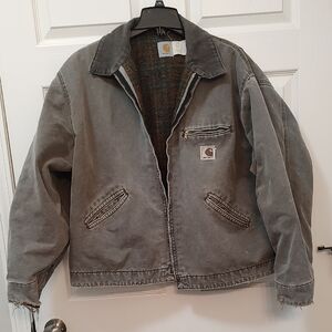 Vintage Carhartt Gray Blanket Lined Detroit Jacket  2 XL